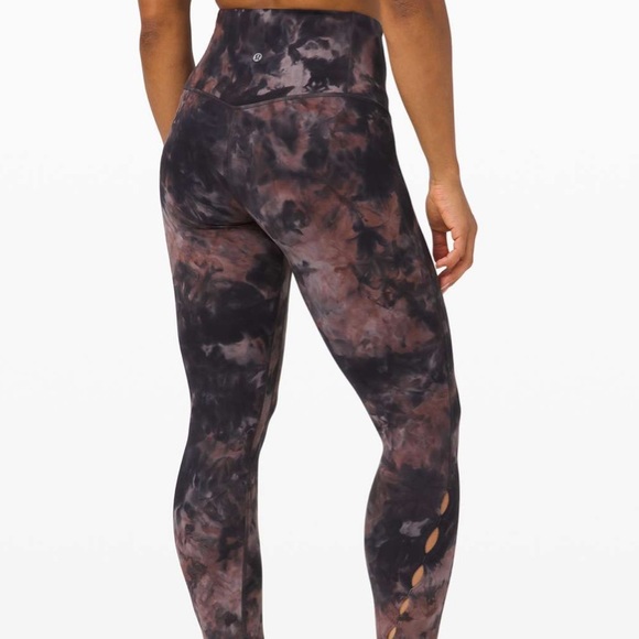 Lululemon Unlimit High-Rise Tight 25" Keyhole Diamond Dye Graphite Grey Pink - Picture 3 of 16